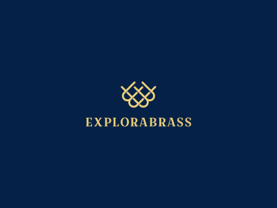 Explorabrass brass elegant initial inspiration logo minimalist simple