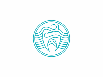 ocean dental dental dentist inspiration line art lines logo ocean sea