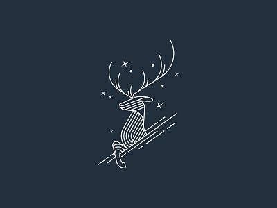 Myth Deer animal art line art logo music mystical myth
