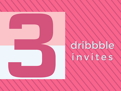 3 dribbble invitations