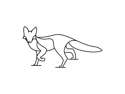 fox abstract animal fashion fox inspiration lineart logo minimalist modern monogram simple wolf
