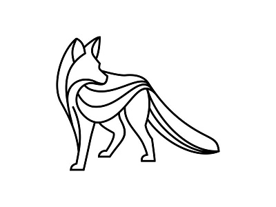 fox abstract animal clean fashion fox inspiration lineart logo minimalist modern monogram simple wolf