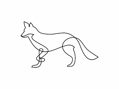 fox abstract animal fox fox logo inspiration line art lineart logo minimalist modern monogram simple