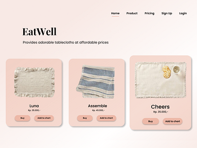 Eat Well Website design graphic design ui