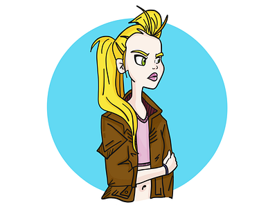 Angry blond angry blond ipad prof color eyes girl illustration people