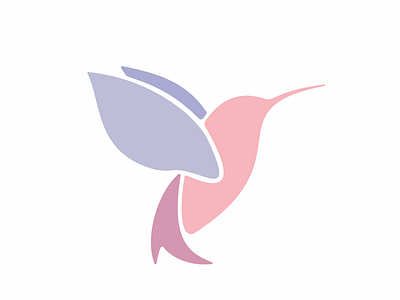 Colibri bird colibri color cute fly illustration logo pink