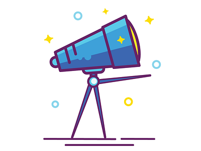 Teleo Mascot #2! app blue colors graphic illustration mascot modern start teleo telescope