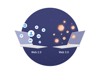 Web 2.0 vs Web 3.0 company crypto cryptocurrency illustration project trust trustwallet wallet web