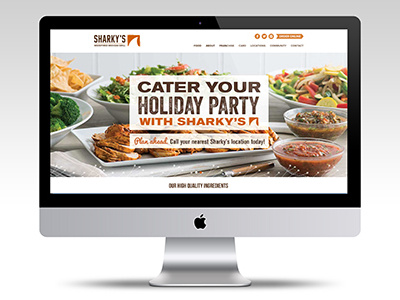 Sharkey's Restaurants marketing sharkeys typography web design