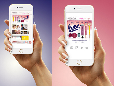 Josie Maran Cosmetics banner ad branding cosmetics design digital marketing web