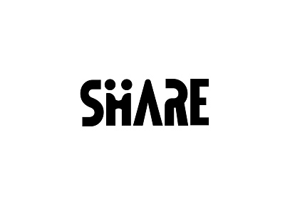 Share graphic icon logo mark share symbol typography