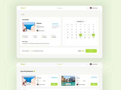 Tripard - My trips appdesign dashboad design product design travel ui uidesign user experience userinterface ux uxdesign web web design webdesign website