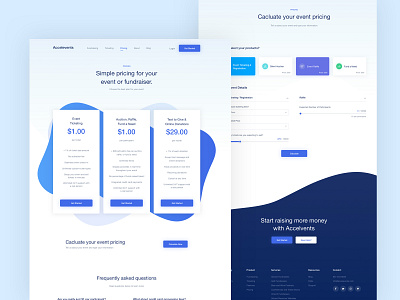 Accelevents - Pricing Page app auction design event organize pricing pricing plans product design subscription ticket ticketing ui uidesign ux uxdesign web web design webdesign website