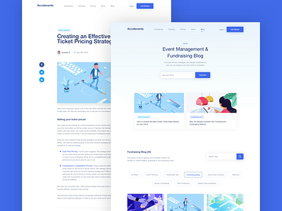 Accelevents - Blog page article blog blog post design event feed flat product design ui uidesign user experience userinterface ux uxdesign web webdesign website