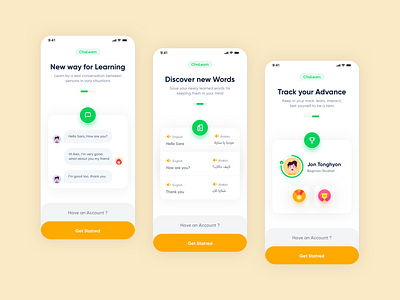 Chatty - Onboarding app appdesign appuidesign chat design flat icon onboarding product design ui uidesign user experience userinterface ux uxdesign walkthrough web