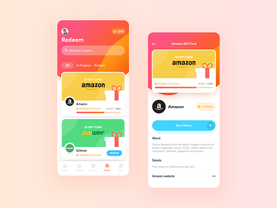 Echo - Redeem Gift Cards app appdesign coupon design flat gift card interaction design product design redeem ui uidesign user experience user interface userinterface ux uxdesign