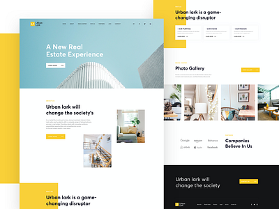 Urban Lark - Real Estate Home Page architecture design home homepage landing luxury product product design real estate realestate ui uidesign user experience user interface userinterface ux uxdesign webdesign website