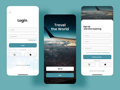 Sign Up page - Travel Agency app dailyui design ui ux