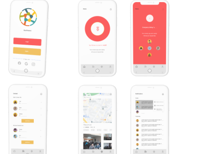 Safety app design fullappdesign mobile design safetyapp ui