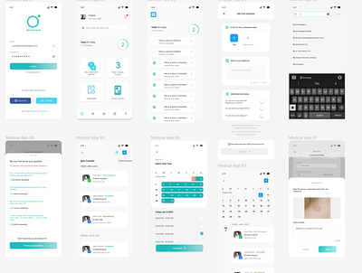 Online Health Care App Design doctor fullappdesign health medical mobile design patient ui