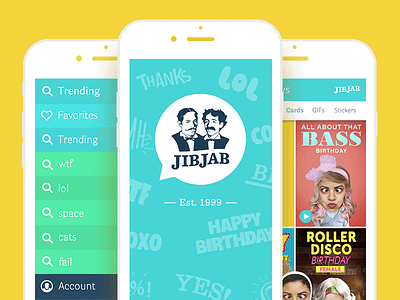 JibJab - The App Design app design branding jibjab jibjab design uiux