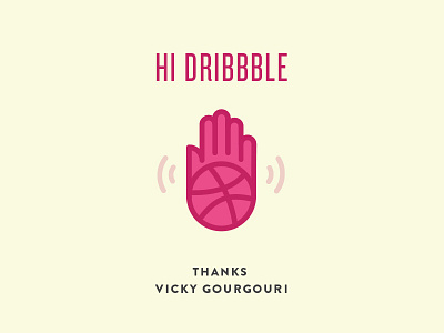 Hi Dribbble draft dribbble hand hello hi hi dribbble invite wave