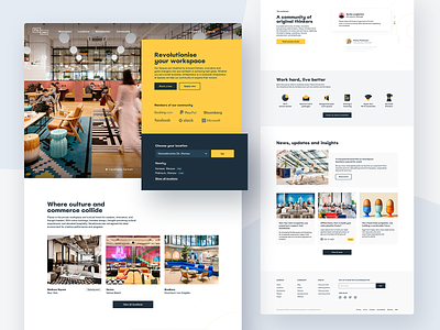 Places – co-working space cowork design figma graphic design grid layout interface ui ux web website