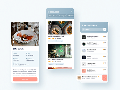 Restaurant Booking App app concept design interface typogaphy typography
