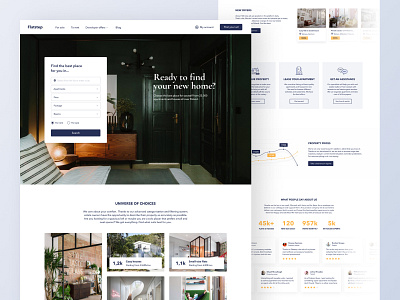Flatstep main page figma interface minimalist real estate typography ui ux web webapp website