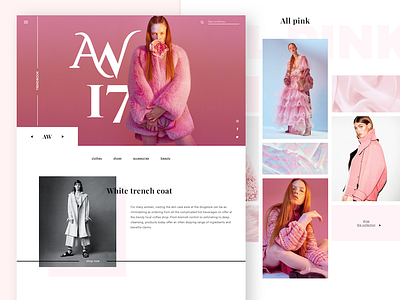 Trend store design ecommerce fashion landing page ui web