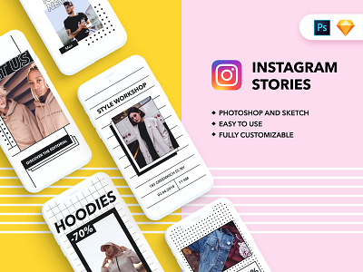 Instagram stories templates design ecommerce flat free freebie graphic design social social media template