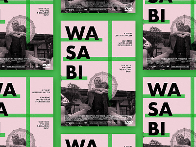 Wasabi movie poster geometric graphic design poster print simple typography