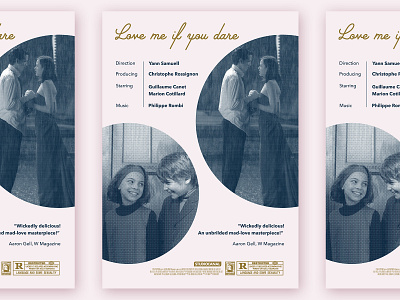 "Love me if you dare" movie poster