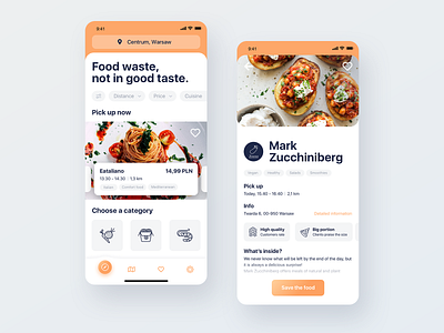 Food saving app by Maria Brilkova on Dribbble