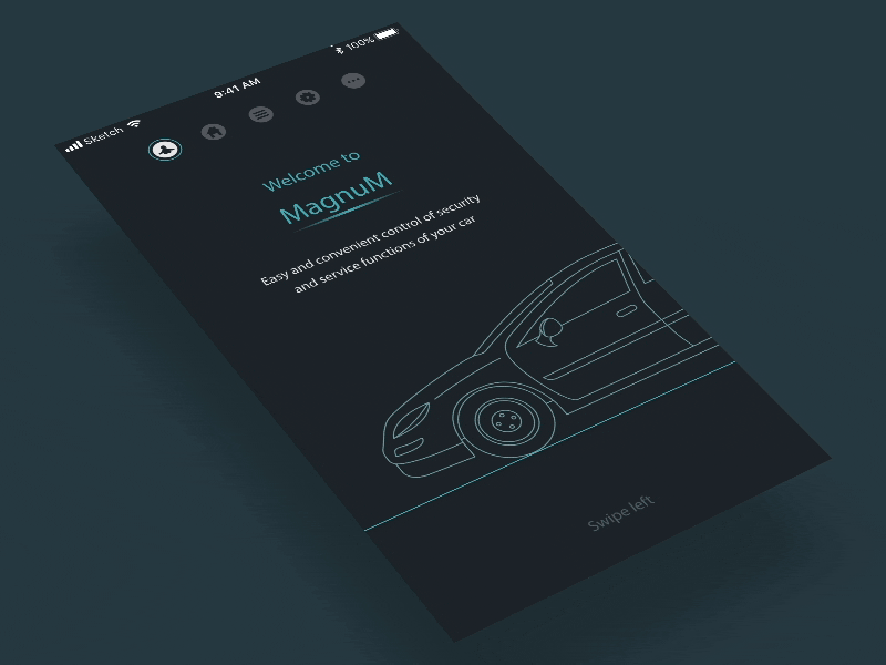 MagnuM Car - Onboarding (intro animation) 3d app car control design gif ios mobile onboarding remote ui ux