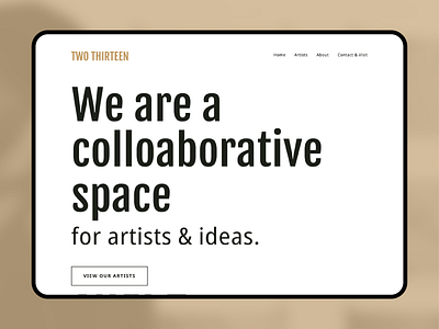 TWO THIRTEEN studio typogaphy website website design