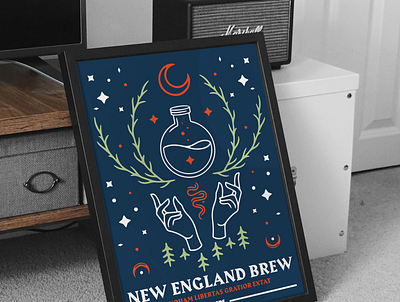 New England Brew beer brewing bsds ipa new england poster poster art