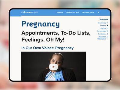 Recovery Resources design health learning platform pregnancy public health ui webdesign website