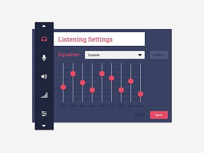 DailyUI Day006 006 audio control dailyui day006 settings ui