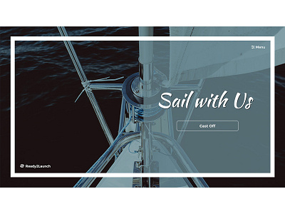 DailyUI Day007 007 blue dailyui day007 landing page nautical sailing ui web design