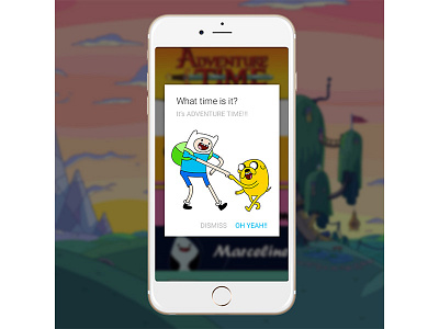 DailyUI Day016 adventure time dailyui finn jake notification time ui