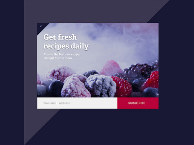 DailyUI Day026 026 dailyui day026 recipe subscribe ui