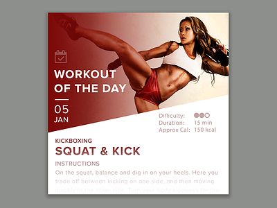 DailyUI Day062 062 dailyuiui day062 exercise gym wod workout workout of the day