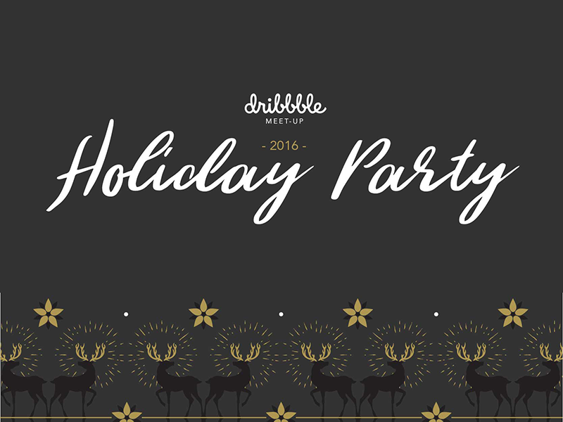 2016 AIGA Holiday Party x Dribbble Meetup reindeer event holiday party meetup