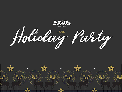 2016 AIGA Holiday Party x Dribbble Meetup event holiday meetup party reindeer