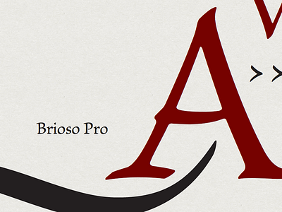 Brioso Pro Online Type Specimen scroll specimen typography