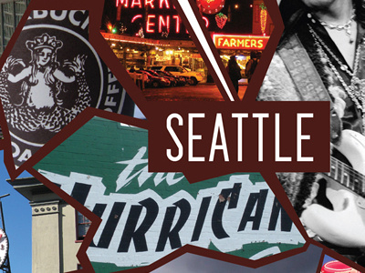 Sense of Place: Seattle design graphic needle photography poster travel vector