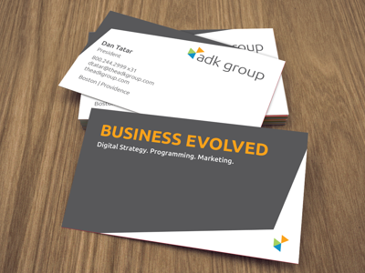 ADK Group angles business business card stationery collateral icon logo rebrand redesign strategy