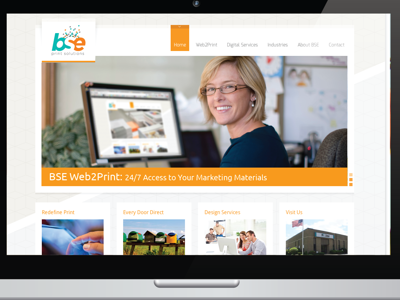 BSE Print orange responsive site design web design website