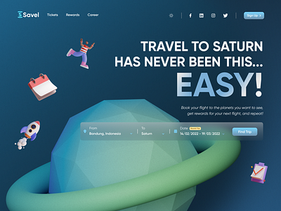 Savel Space Travel (Landing Page Concept)